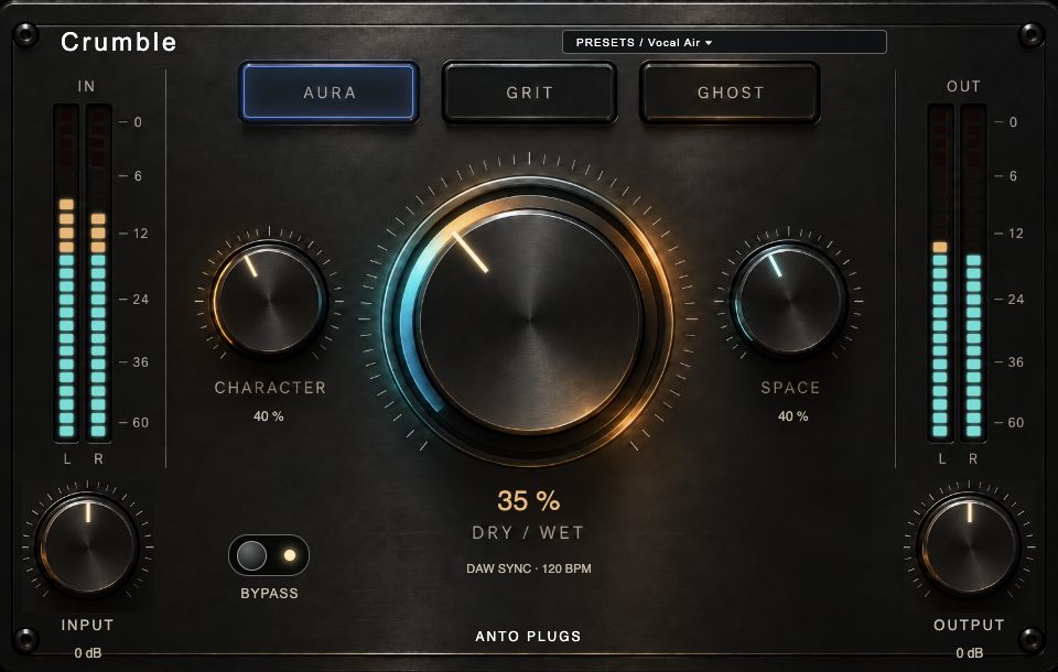 Crumble — interfaccia del plugin